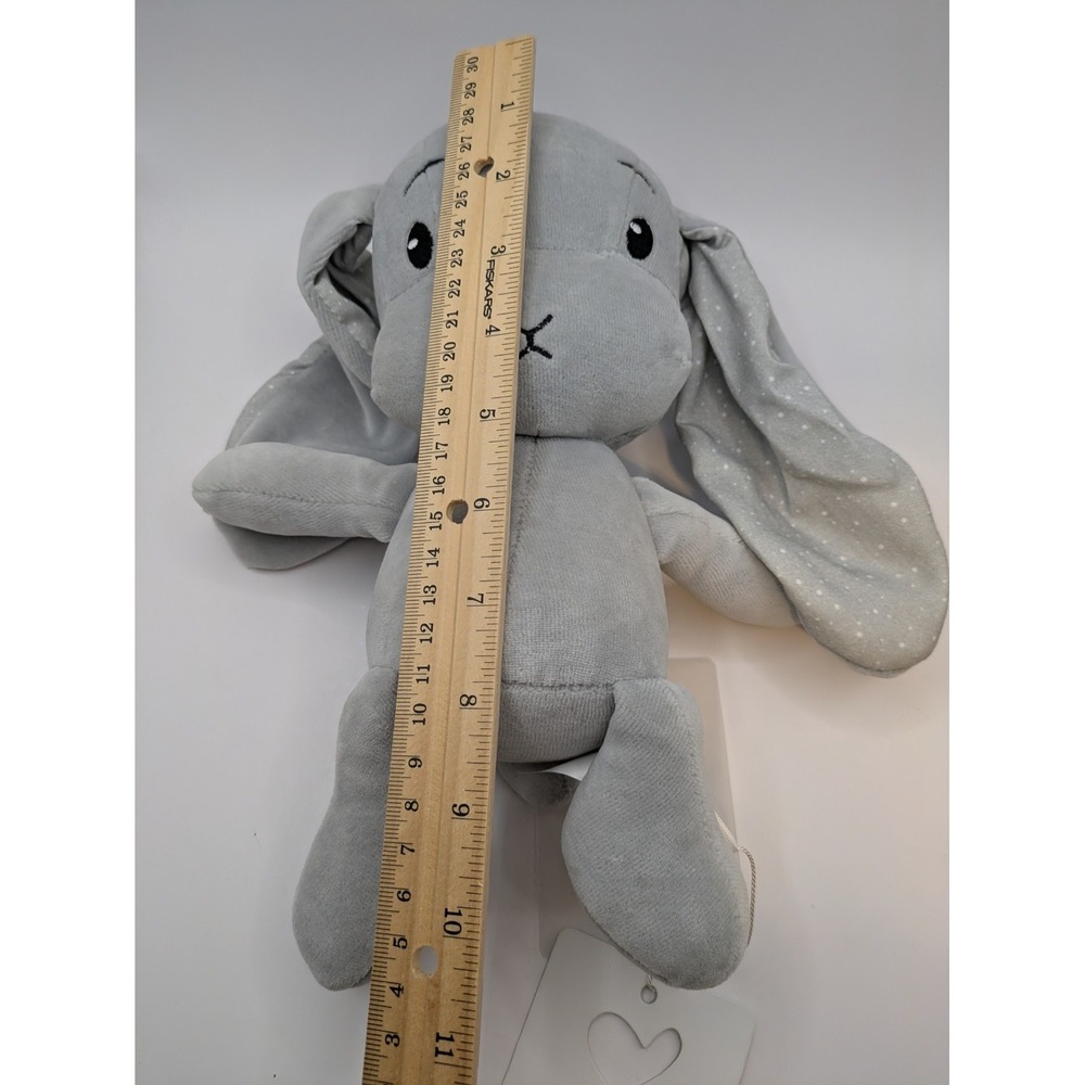 Effiki Bunny Rabbit Plush Just Hug Me Gray 2017 Dots 11" Made In Poland - Picture 11 of 11
